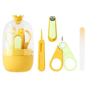 Portable Baby Nail Clipper Manicure Kit Stainless Steel Safety Nail Cutter Scissor Grooming Kit For Daily Health Cleaning Care