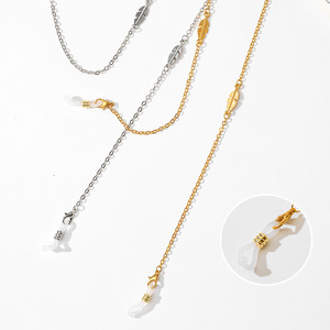 <span class=keywords><strong>Cadena</strong></span> de <span class=keywords><strong>gafas</strong></span> de sol de oro de moda personalizada con cuentas de cristal perlado <span class=keywords><strong>gafas</strong></span> de lectura accesorios para el cuello - Product Image 6