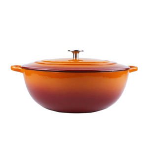 <span class=keywords><strong>Grande</strong></span> marmite de cuisson orange dégradé, <span class=keywords><strong>grande</strong></span> <span class=keywords><strong>capacité</strong></span>, pour fruits de mer, <span class=keywords><strong>en</strong></span> <span class=keywords><strong>fonte</strong></span> émaillée, type <span class=keywords><strong>cocotte</strong></span> hollandaise - Product Image 3
