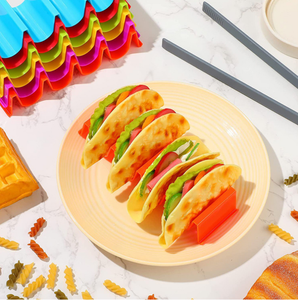 Ensemble de 6 supports de support de support de <span class=keywords><strong>style</strong></span> plateau de camion de taco pouvant contenir jusqu'à 4 <span class=keywords><strong>tacos</strong></span> chaque matériau de santé ABS très dur et robuste - Product Image 2