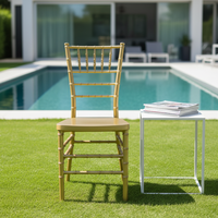 Chaise Chiavari de luxe avec dossier au design spécial, empilable, en plastique, pour événements extérieurs et restauration