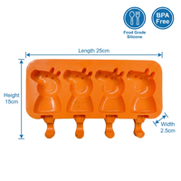 Moule à glaces réutilisable en silicone sans BPA, facile à nettoyer, multi-cavités, motif cochon mignon, qualité alimentaire, pour glaces maison