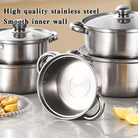 Yuedisi Vente en Gros Lot de 10 Ustensiles de Cuisson de Cuisine et Restaurant en Acier Inoxydable – Casserole et Marmite