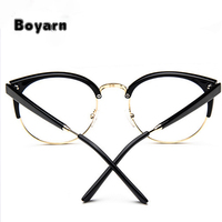 Lunettes de vue oeil de chat cadre lunettes transparentes demi cadres Vintage lunettes optiques femmes lunettes myope