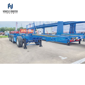 Semi-remorque utilitaire à châssis en acier robuste <span class=keywords><strong>de</strong></span> fabrication chinoise, 40 pieds, capacité <span class=keywords><strong>de</strong></span> charge maximale <span class=keywords><strong>de</strong></span> 80 tonnes - Product Image 1
