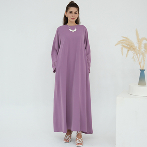 Nida Tissu Robe Abaya Avec Poche <span class=keywords><strong>Ceinture</strong></span> Femmes Doux Soyeux <span class=keywords><strong>Caftan</strong></span> Modeste Abayas Islamique Musulman Vêtements Intérieur Maxi Longues Robes - Product Image 4