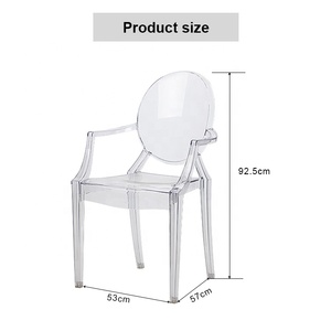 Vente en Gros de Meubles du Milieu du Siècle Moderne Empilable en Plastique Acrylique Transparent Clair <span class=keywords><strong>Fauteuil</strong></span> Chaise Fantôme - Product Image 5