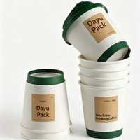 Gobelet en papier kraft à double paroi, personnalisé en usine, jetable, écologique, biodégradable, recyclable, avec couvercle en PE pour boissons chaudes, sur mesure