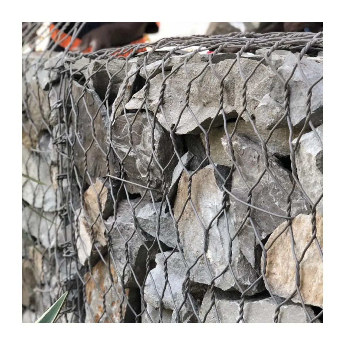 Schwere verzinkte Gabion Box Matratze Draht geflecht Galfan Stein käfig Sechseckiges Loch Sack 90% Zink 5% Alu Gabion Wandzaun