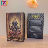 Cartes de tarot et d'oracle personnalisées par le fabricant, boîte imprimée offset de qualité supérieure avec design holographique doré et bords dorés