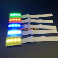 Bracelet à LED OEM Richshining DMX512, bracelet lumineux avec logo personnalisé pour la fête