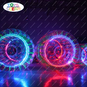 Yeni stil şişme led insan hamster Zorb su silindiri topu şişme aydınlatma makarası