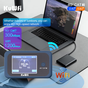 Punto de Acceso <span class=keywords><strong>WiFi</strong></span> Portátil 4G LTE de Doble Banda KuWFi, Velocidad de Descarga de 300 Mbps, Cat7, Bloqueo de Banda 2.4GHz/5.8GHz, Inalámbrico, Router 4G+ TTL de 1200 Mbps - Product Image 3