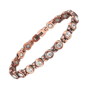 Hot Sale Fashion Bracelet Wholesale Health Crystal Pure Copper Magnetic Bracelets For Women