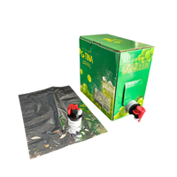 Film d'aluminium personnalisé 3L 5L 10L 15L 20L café vin sirop jus eau liquide BIB sac en plastique dans une boîte distributeur avec val vitop