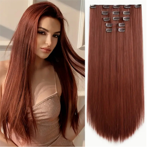 Extensiones de Cabello Humano Virgen Natural con Clip, Rubio 613 con Mechas Ombre y Balayage, Extensiones con Clip de PU Sin Costuras para Mujer, Lisas y Onduladas - Product Image 5