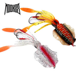 Esca Jig Calamaro Morbida Luminosa UV da 15cm 60g con Testa Piombata <span class=keywords><strong>in</strong></span> <span class=keywords><strong>Silicone</strong></span> Esca Polpo per Pesca <span class=keywords><strong>in</strong></span> <span class=keywords><strong>Mare</strong></span> Profondo/Fiume Esca Bionica con Gonnellino a Calamaro - Product Image 1