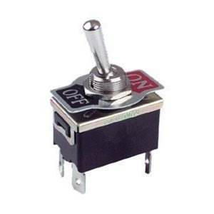 Interruptor bipolar con terminal faston 6.35, ideal para circuitos eléctricos y conmutación de cargas. - Product Image 1