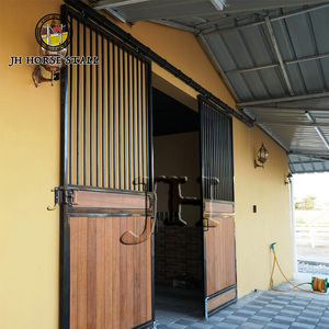 Kualitas tinggi ukuran standar eksterior tugas berat logam kayu Hybrid kuda gudang Belanda Paddock pintu untuk pasure kuda stabil - Product Image 1
