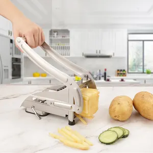 Küchen helfer Handbuch Streifen Kartoffel chips Slicer Edelstahl Pommes Frites Cutter