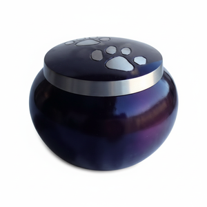 Latón Cremación Mascotas Cenizas Urna Patas Impresiones Diseño Grabado Memorial Resto de cenizas Suministros funerarios - Product Image 1