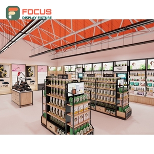 Luxury Human Hair Display Cabinet Glass Door Lockable Drawer Multi Tier Shelf Display Cabinet Fixture - Product Image 6