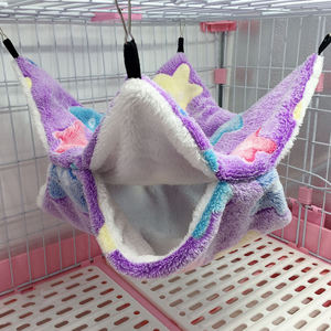 चीनी ग्लाइडर गर्म डबल-परत सैंडविच झूला छोटे पालतू झूला फांसी गिलहरी स्लीपिंग बैग पालतू पशुओं की आपूर्ति हम्सटर झूला - Product Image 4