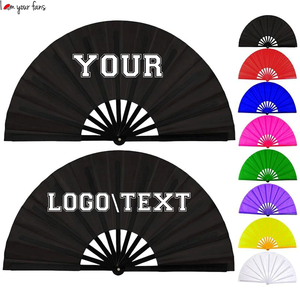 Abanico Plegable de Bambú Ecológico Personalizado de Alta Calidad, Grande (33cm), para Promoción, Publicidad, Eventos, Estilo Kung Fu - Product Image 5