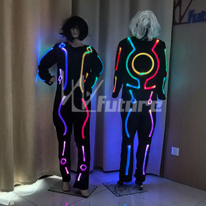 Costume de robot LED DMX <span class=keywords><strong>Laserman</strong></span> Show, costume de danse LED Tron, costume lumineux pour hommes - Product Image 6