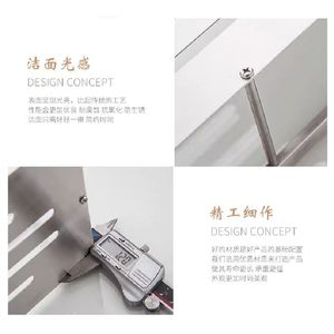 Estante de Esquina de Acero Inoxidable de 35x13cm, Estante de Almacenamiento de Baño de 2 Niveles Montado en la Pared, Diseño Rectangular Resistente a la Oxidación - Product Image 4