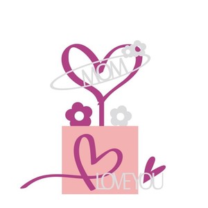 Honey And Sweetness Acrylic Cake Topper Heart Butterfly Mom Mother S Day Decor Cake Plugin - Product Image 5
