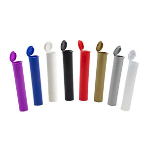 AGG Custom Child Resistant Storage Pop Top Tube Waterproof Container BPA Free <b>Plastic</b> <b>Packaging</b> Tube for Herbs Tobacco Storage - Product Image 1