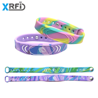 Bracelet en silicone tissé Mifare EV1 4K 125 kHz, carte de contrôle d'accès NFC 13,56 MHz, bracelets RFID – Prix usine