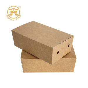 נייר קראפט מודפס מותאם אישית תיבת נייר צ 'יפס takeout תיבת ארוחת צהריים מיכל אריזה מזון אריזה - Product Image 4