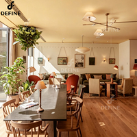 Ensemble de mobilier de luxe moderne et personnalisable pour hôtels et restaurants, vente en gros de tables et chaises, mobilier de café, sièges de salle à manger commerciaux pour projets hôteliers