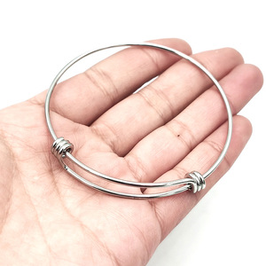 Stainless Steel Coil <b>Bracelet</b> 1.6mm Adjustable Spring Telescopic Opening Jewelry Accessory Unisex Fashion <b>Bangle</b> - Product Image 2