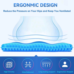 เบาะรองนั่งเจลทําความเย็นรังผึ้งสะโพกศัลยกรรมกระดูกและข้อเบาะนั่งสําหรับเก้าอี้สํานักงานเบาะรองนั่งในรถยนต์ - Product Image 5