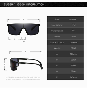 DUBERY OFFICIAL Vente en gros Lunettes de soleil coupe-vent surdimensionnées tendance 2026 Lunettes de soleil de sport pour hommes <span class=keywords><strong>D606</strong></span> - Product Image 5