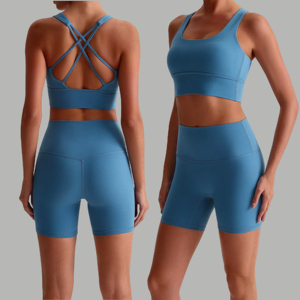 2301 printemps nouveau gommage Double face Shorts de Yoga nus pantalons à trois points Leggings serrés Shorts de Yoga - Product Image 1