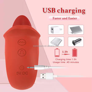 Kadın erotik oyuncaklar dil seks oyuncak g spot vibratör 10 modları yalama dil vibratör - Product Image 4