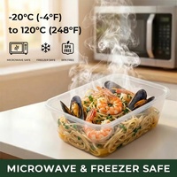 Boîte à bento réutilisable en PP, compatible micro-ondes, certifiée FDA BRCGS |   Conteneur de préparation de repas étanche à 2/3/4 compartiments avec couvercles pour la restauration