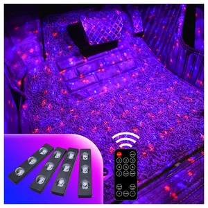 Car acrylic ambient lighting car led car foot light USB atmoephere star seat light 7 color voice control