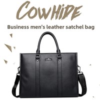 Sacoche en cuir de vachette Trendybay, logo personnalisé, bandoulière simple, imperméable, en cuir véritable pour hommes, bureau, quotidien, affaires, trajets, voyages