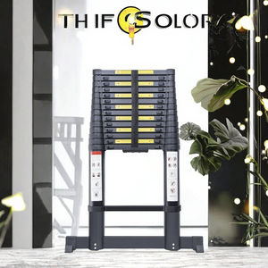 Escalier de grenier en aluminium de 1,5 mm d'épaisseur, certifié EN131, pliable et télescopique, capacité de charge de 150 kg, pour entrepôt et salle de sport - Product Image 3