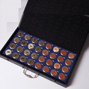 Brass <b>chess</b> <b>set</b>, solid copper Chinese <b>chess</b> <b>folding</b> chessboard, gift box included, business gift, retro style, perfect for - Product Image 2