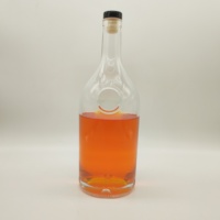 Bouteilles en verre cristal personnalisées pour la vente en gros de Brandy XO 750ml, Whisky, Rhum, Gin, Tequila, Vodka avec bouchon en liège sérigraphié