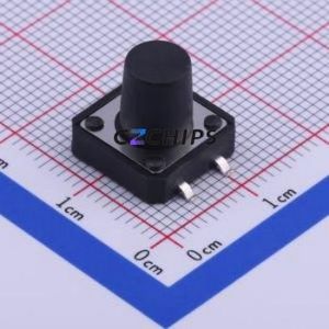 TS-1103S-C-O Tactile Switch SMD-4P,12x12mm Switch Single Pole Single Throw Round Button 2.6N Vertical Mount - Product Image 1