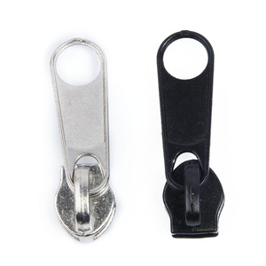 Multi-colores de alta calidad vendedor superior sin bloqueo tipo Regular deslizador cabeza de placa larga tirador de aleación de <span class=keywords><strong>Zinc</strong></span> tirador de cremallera de nailon - Product Image 1