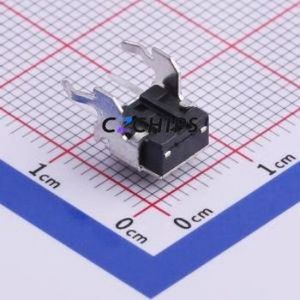 TS-1093A-A3B3-D2 Tactile Switch Through hole,6x6mm Switch Single Pole Single Throw Round Button Right Angle Insert 6mm - Product Image 2