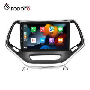 (USA Stock) Podofo 10.1'' Android Car Radio Carplay Android Auto GPS RDS HIFI Support AHD Cam For Jeep Cherokee 2015